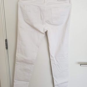 White Victoria Beckham Mid-Rise Skinny Jeans Size: XS|25
